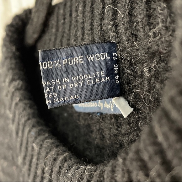 Vtg Woodstock by Bernard Men's 100% Shetland Wool Crewneck Striped Sweater Large - Picture 4 of 8